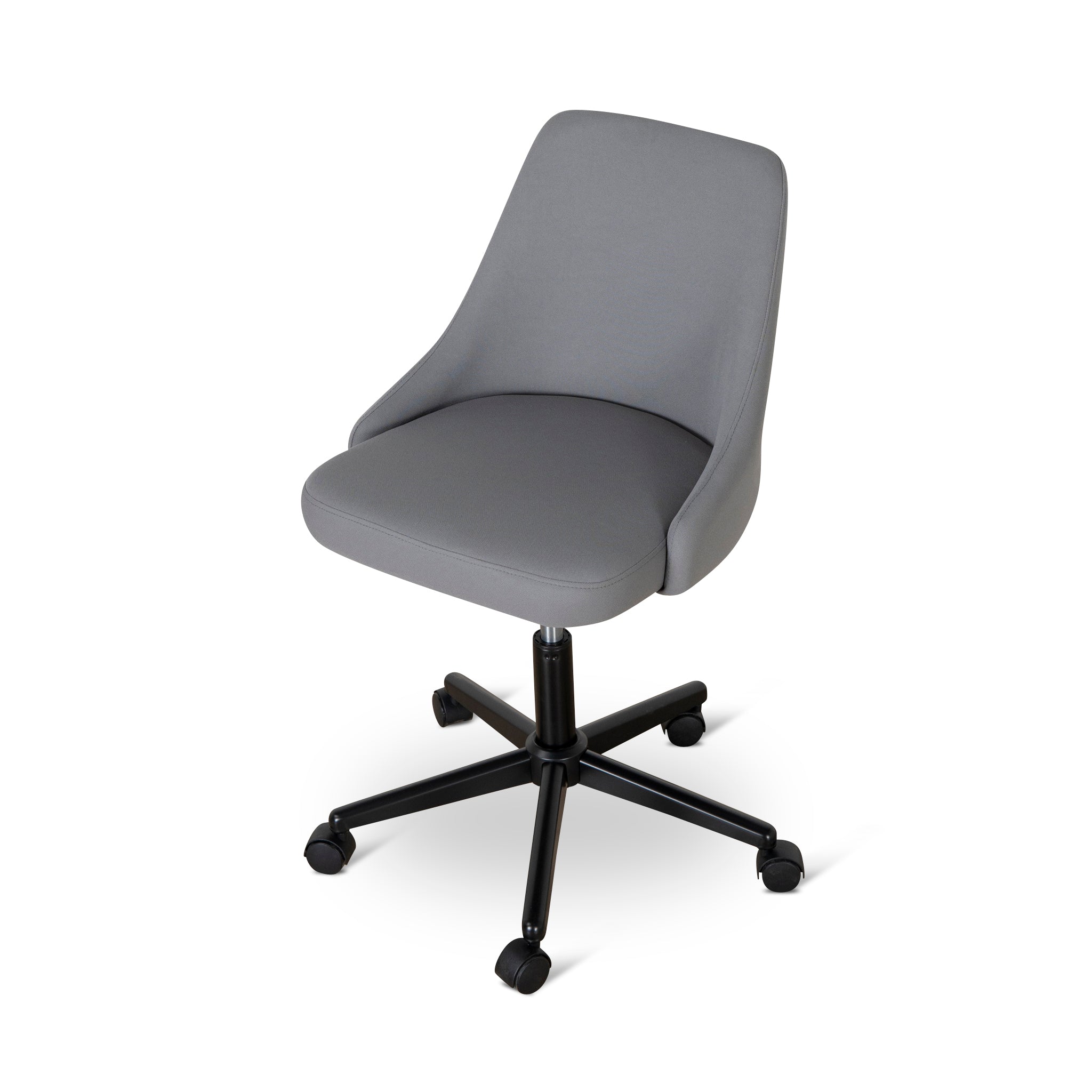 Grey Fabric Office Chair - Black Base - image 7