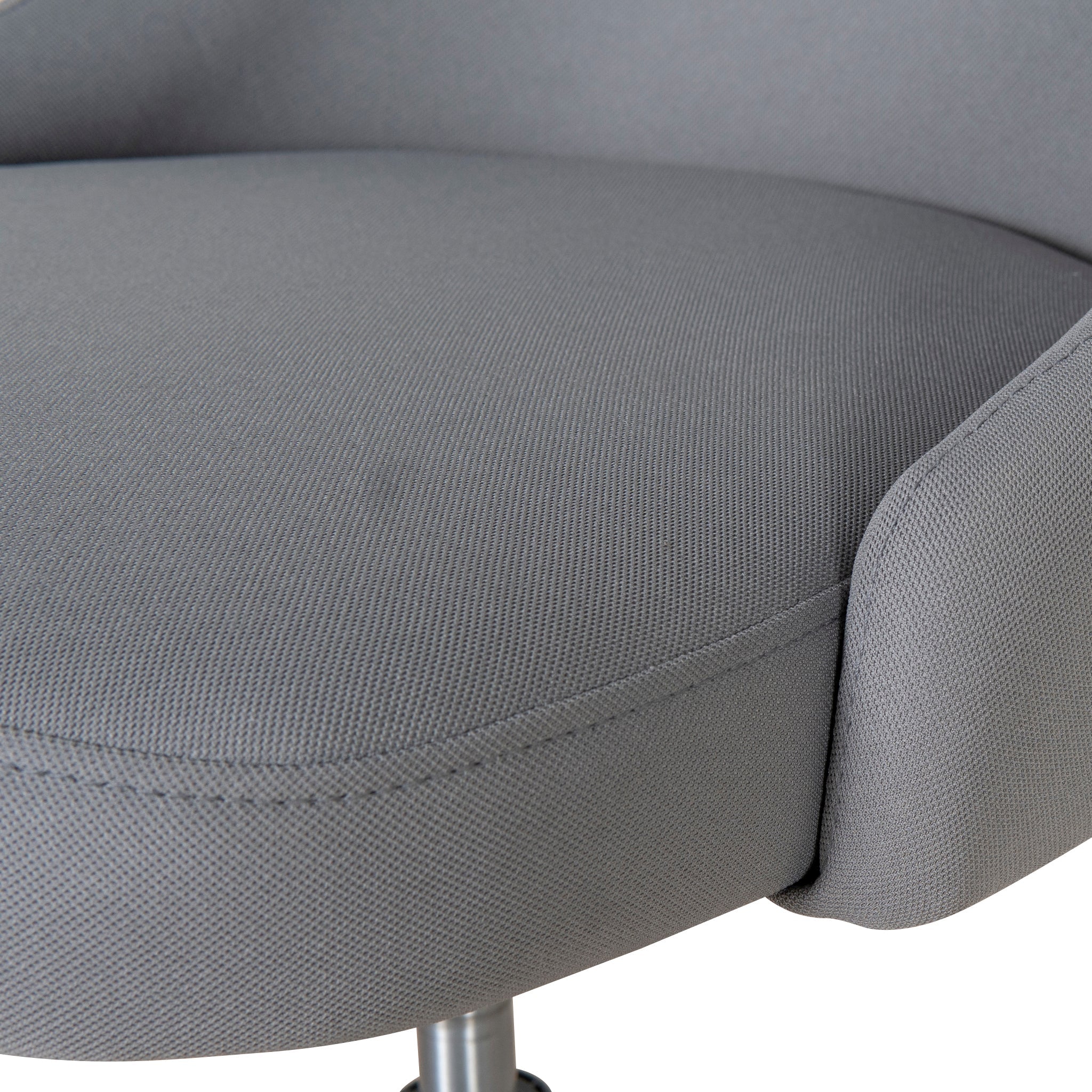 Grey Fabric Office Chair - Black Base - image 10