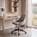 Grey Fabric Office Chair - Black Base - image 2