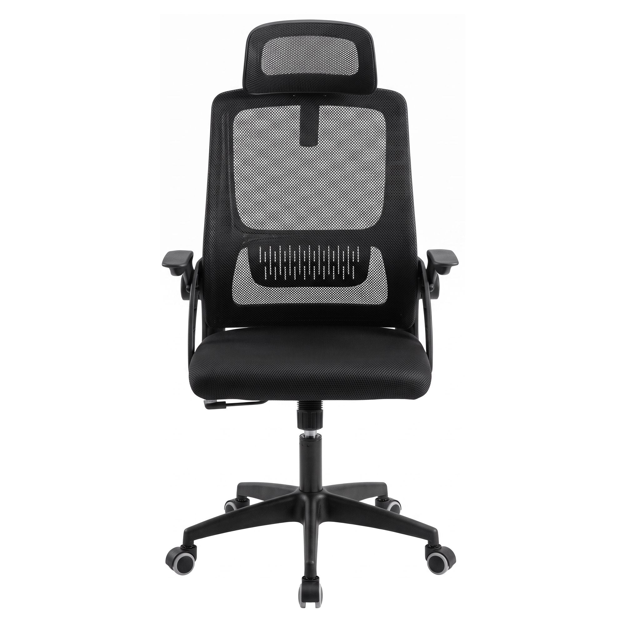 Artiss Ergonomic Office Chair Mesh Deak Chair with Flip-up Arms Adjustable Headrest Black
