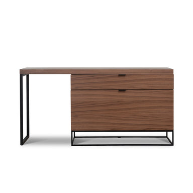 Showcasing Noraria Extendable Home Office Desk - Walnut OF10938-CN Office Desk by Calibre Furniturs