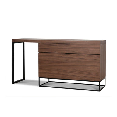 Showcasing Noraria Extendable Home Office Desk - Walnut OF10938-CN Office Desk by Calibre Furniturs
