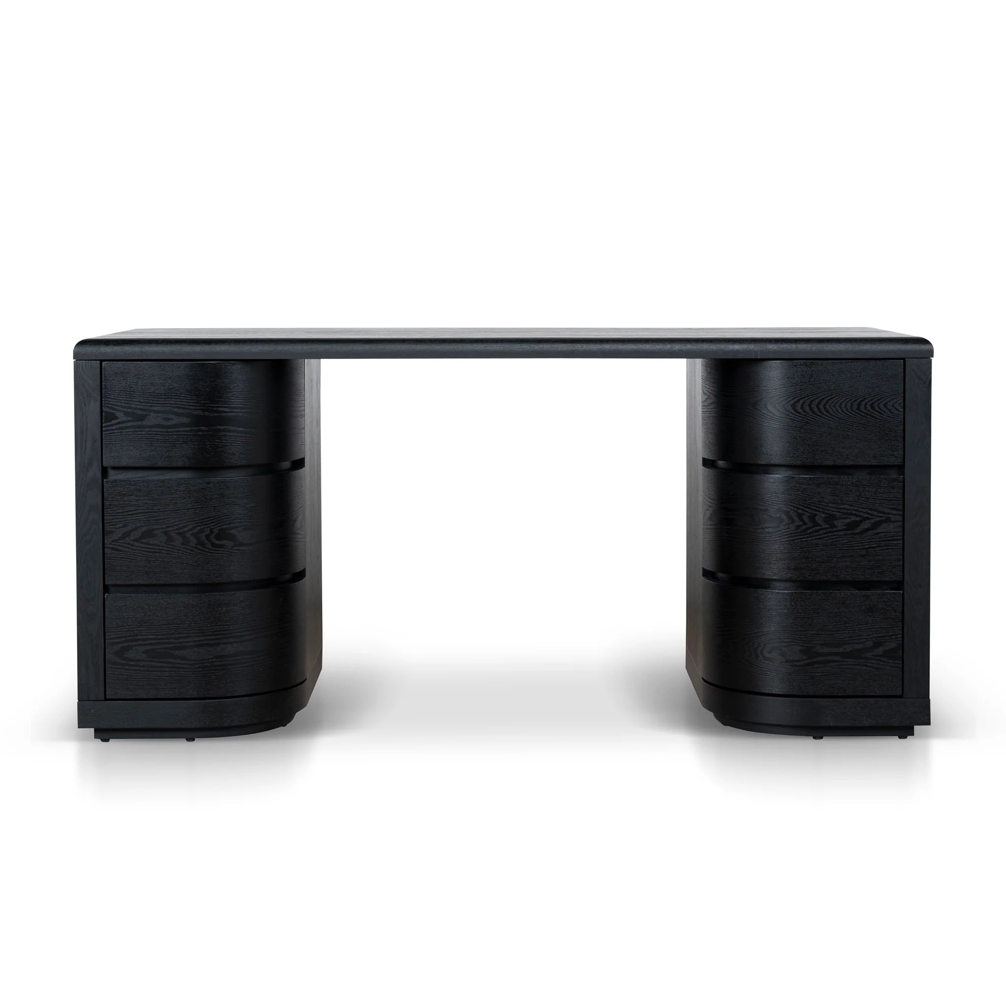 Showcasing Tanivana 1.6m Office Desk - Full Black OT10282-DW Office Desk by Calibre Furniturs