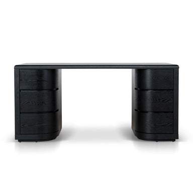 Showcasing Tanivana 1.6m Office Desk - Full Black OT10282-DW Office Desk by Calibre Furniturs
