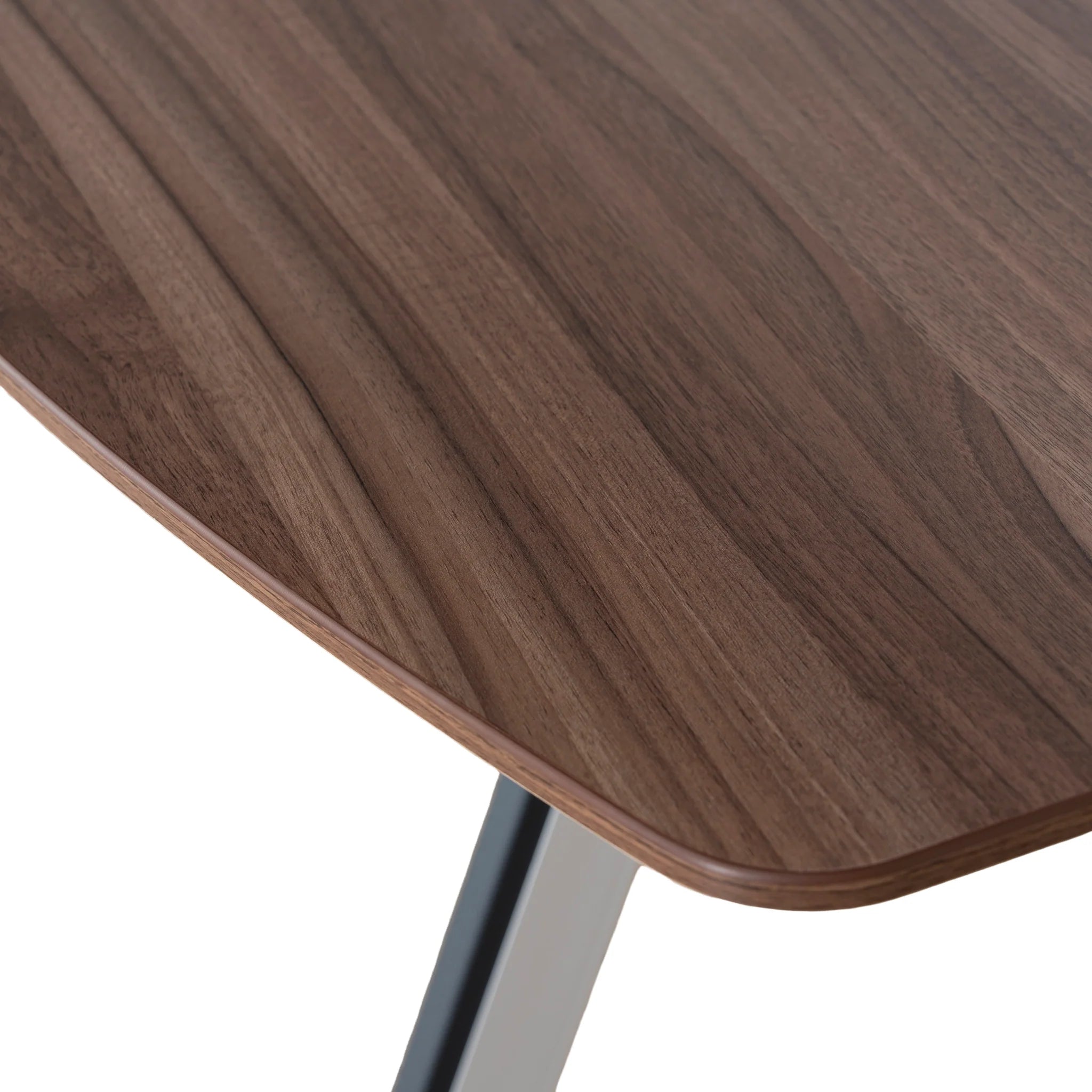 Paluvana 3.6m Boardroom Meeting Table - Walnut Top With Black Legs