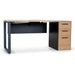 1.6m Single Seater Natural Office Desk - Black Legs - image 3