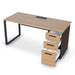 1.6m Single Seater Natural Office Desk - Black Legs - image 5
