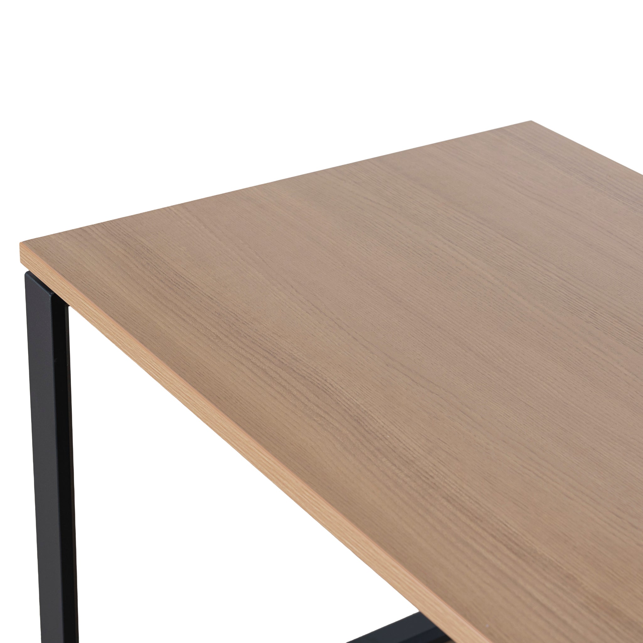 1.6m Single Seater Natural Office Desk - Black Legs - image 8