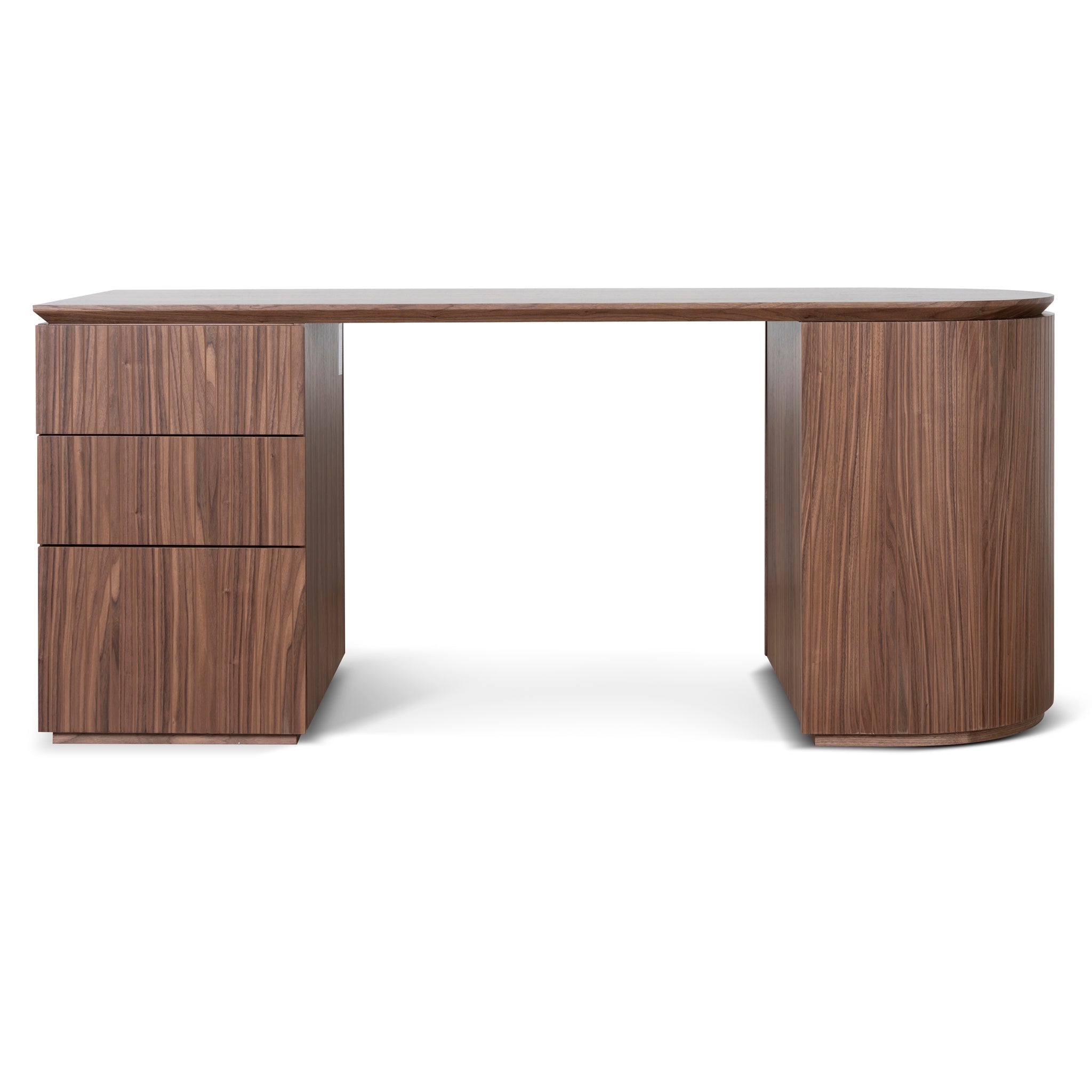 COT10936-CN 1.77m Left Drawer Office Desk - Walnut