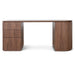 Showcasing Copero 1.77m Left Drawer Office Desk - Walnut OT10936-CN Office Desk by Calibre Furniturs