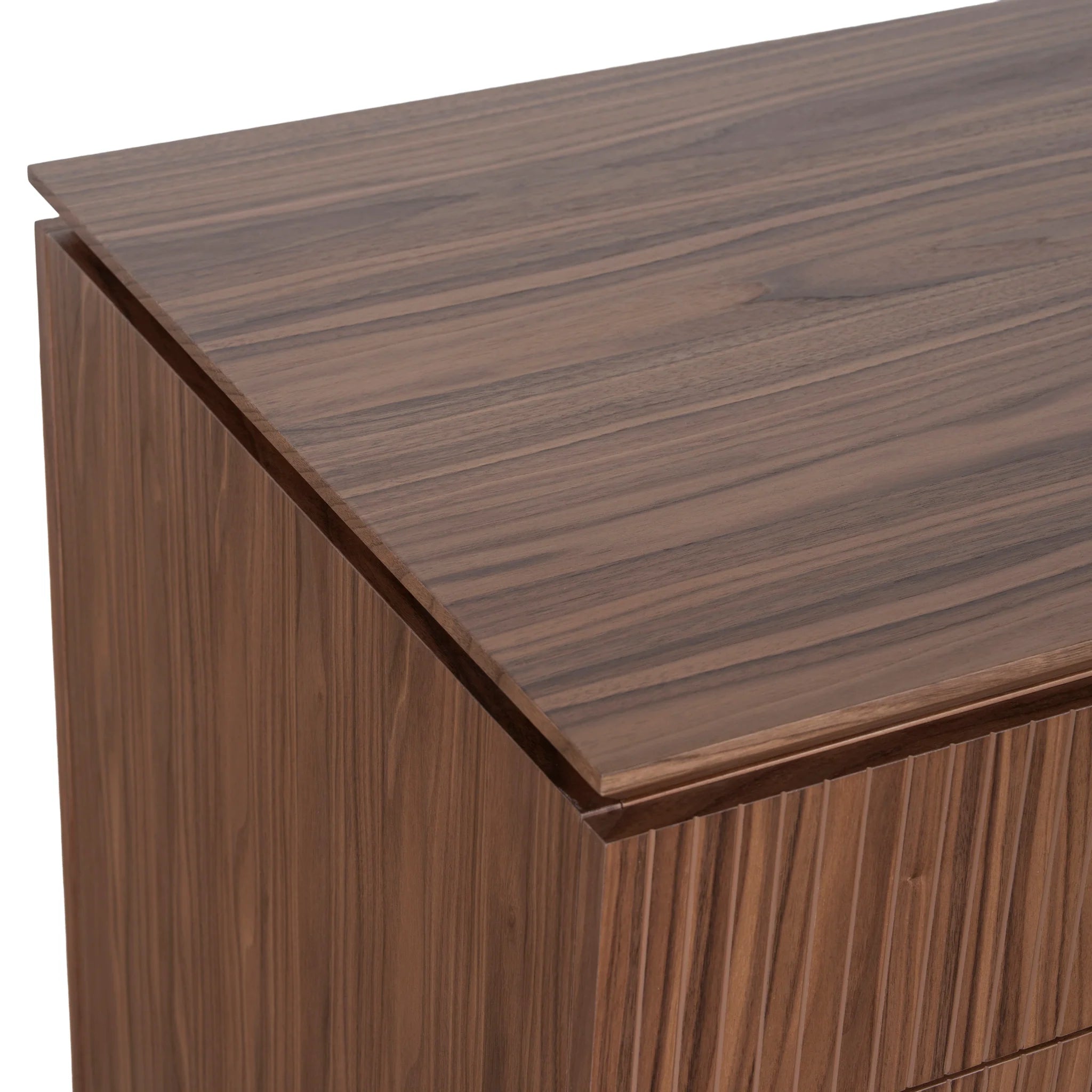 Copero 1.77m Left Drawer Office Desk - Walnut