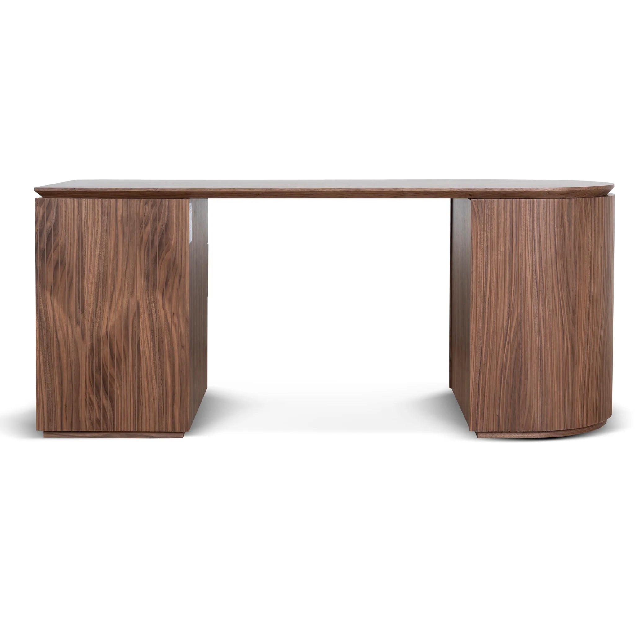 Logusora 1.77m Right Drawer Office Desk - Walnut