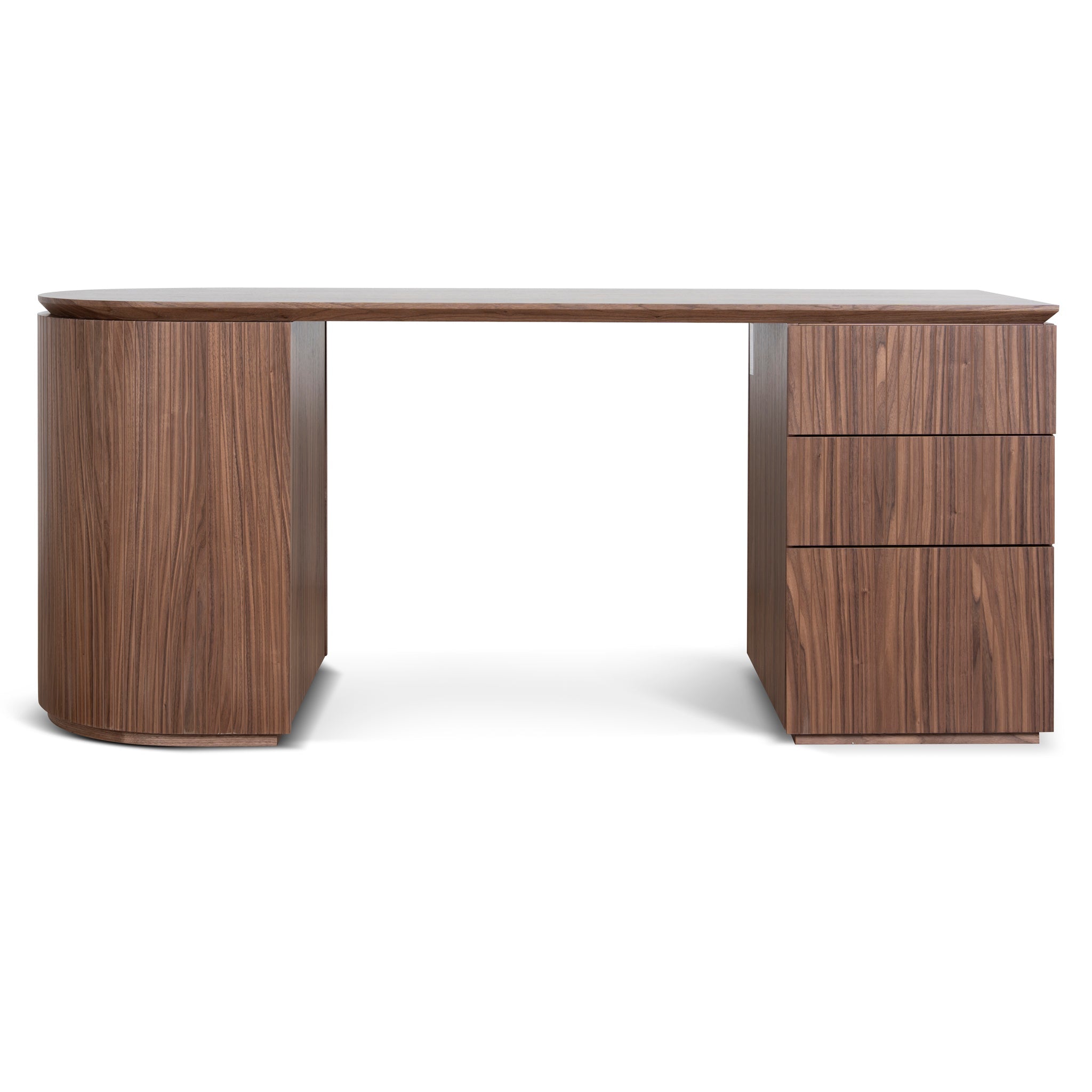 1.77m Right Drawer Office Desk - Walnut - image 2