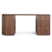 Showcasing Logusora 1.77m Right Drawer Office Desk - Walnut OT10937-CN Office Desk by Calibre Furniturs