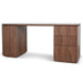 Showcasing Logusora 1.77m Right Drawer Office Desk - Walnut OT10937-CN Office Desk by Calibre Furniturs