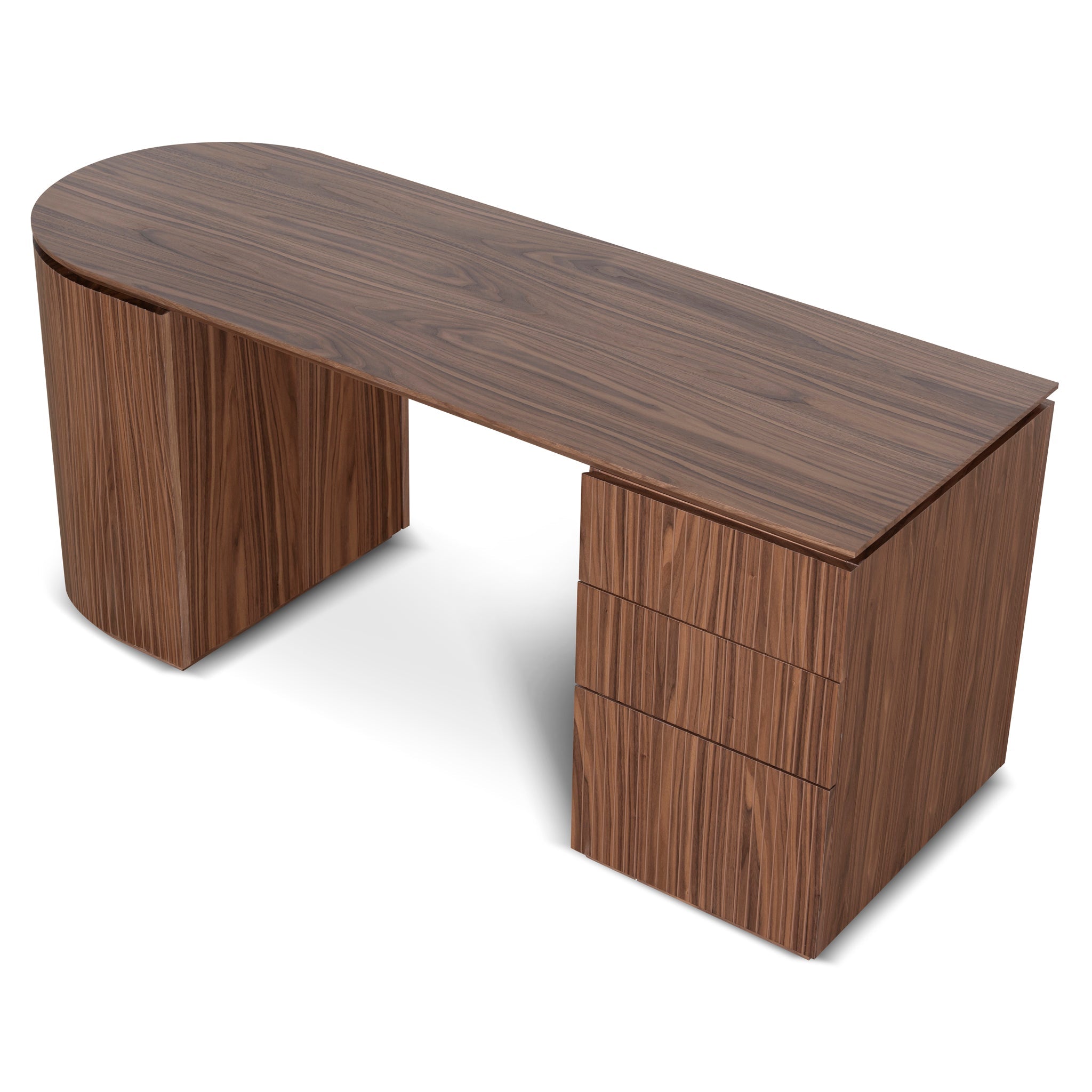 1.77m Right Drawer Office Desk - Walnut - image 4