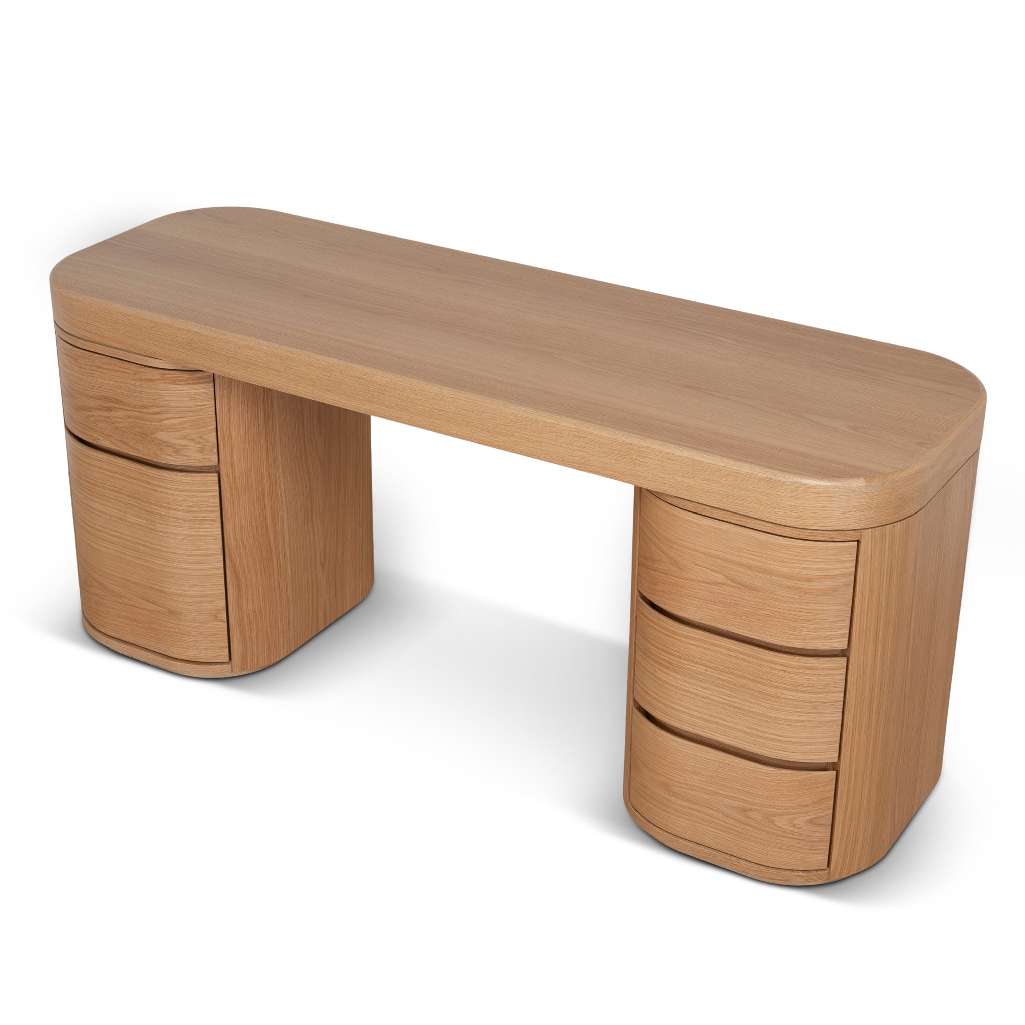 1.7m Office Desk - Natural Oak - Solvia