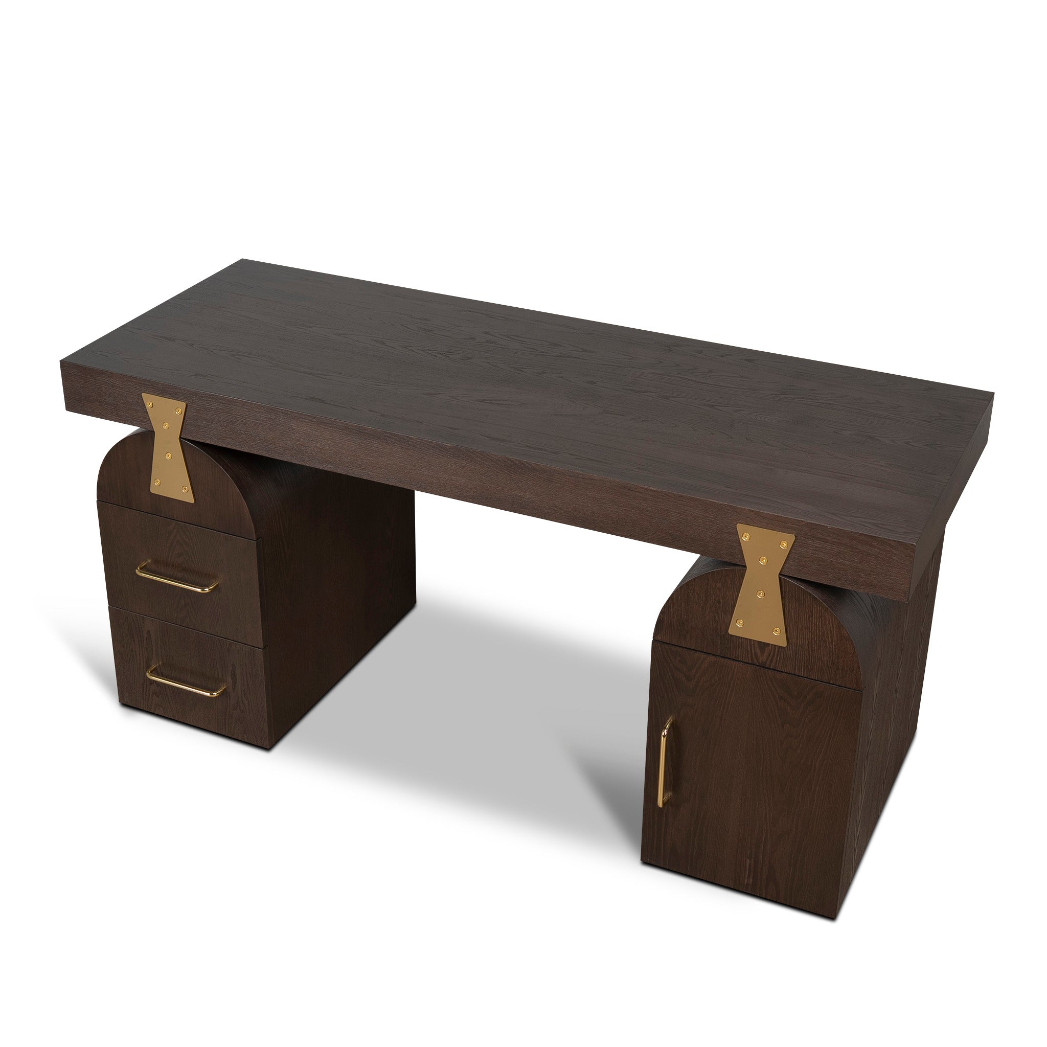 COT12135-NI 1.55m New Elm Home Office Desk - Walnut