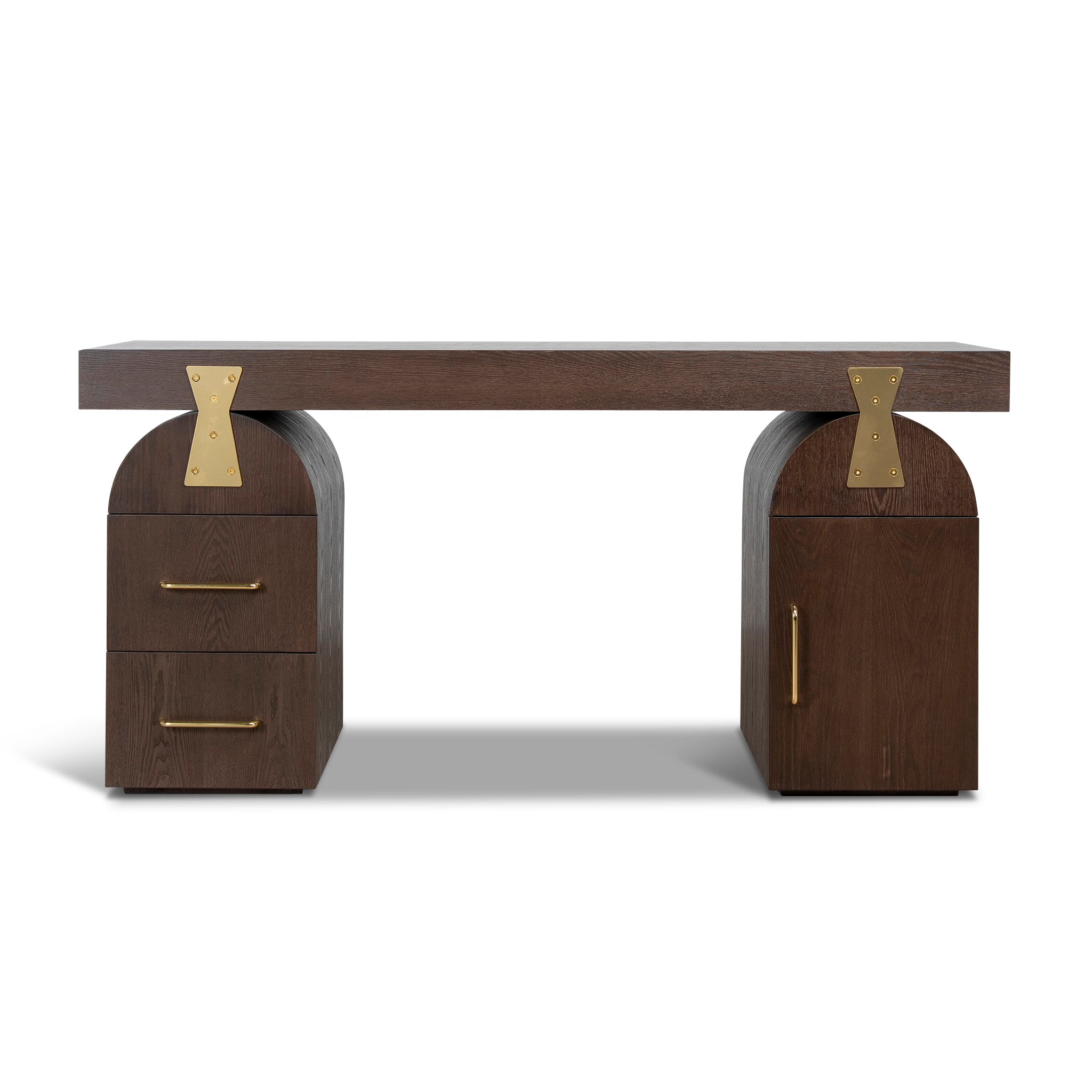 1.55m New Elm Home Office Desk - Walnut