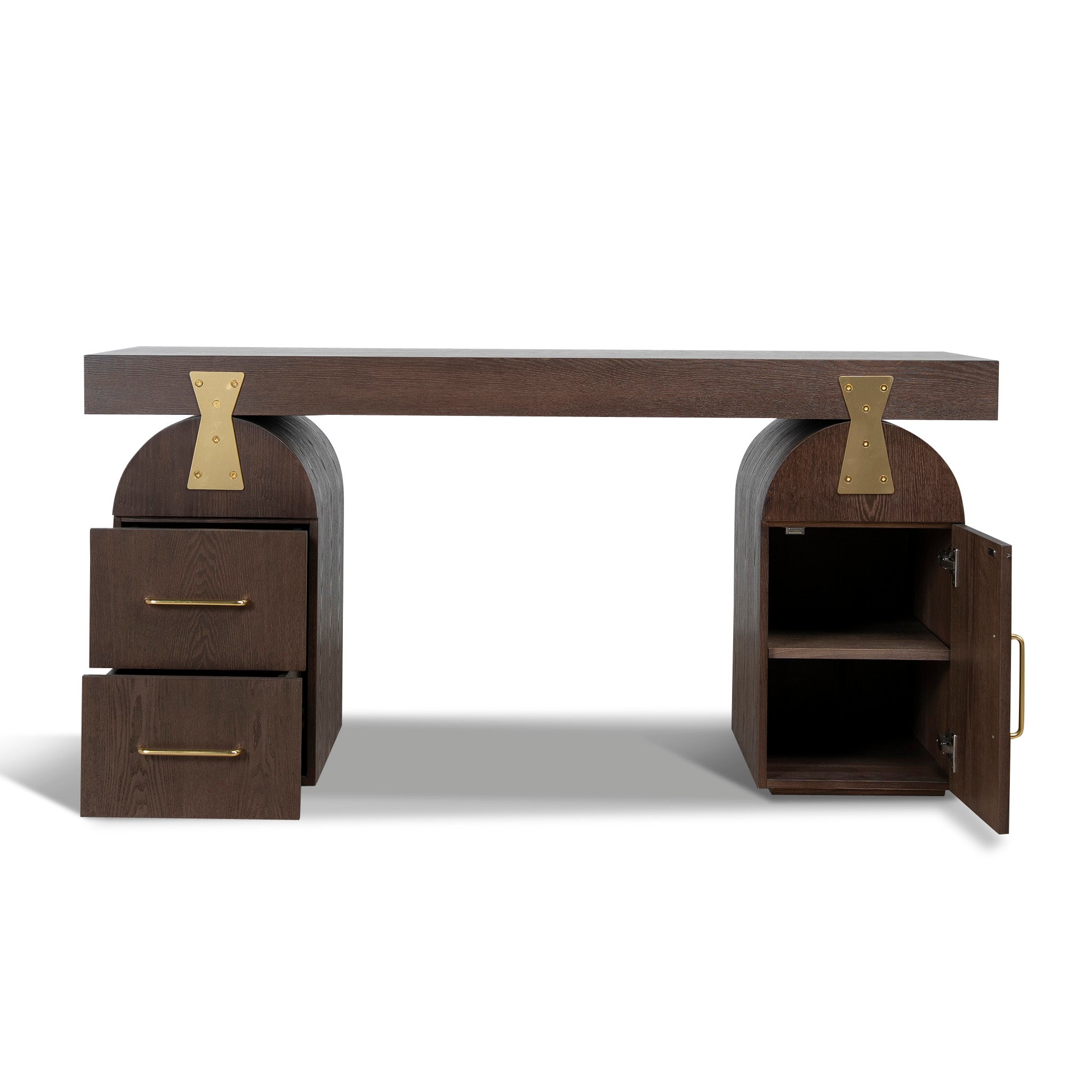 COT12135-NI 1.55m New Elm Home Office Desk - Walnut