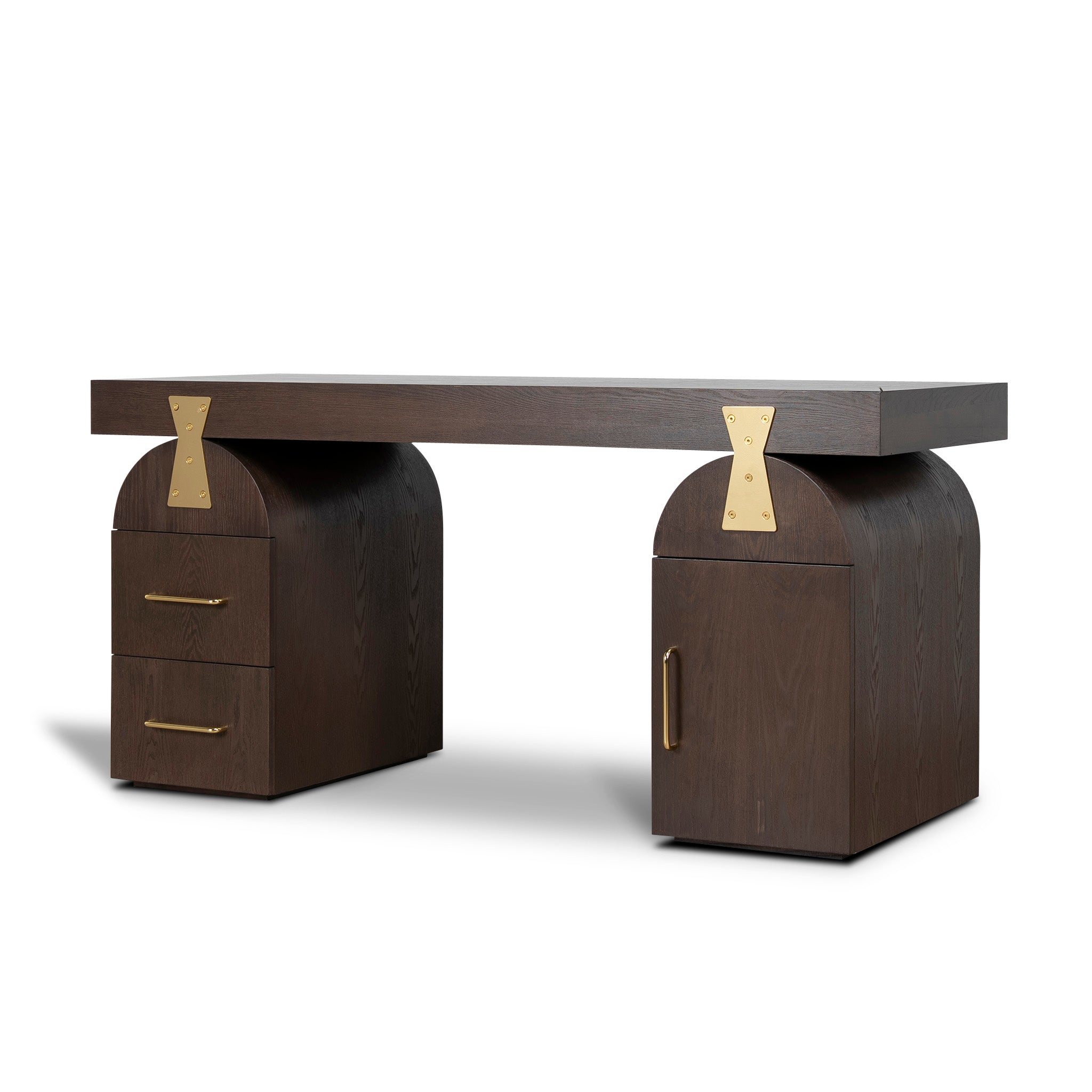 1.55m New Elm Home Office Desk - Walnut