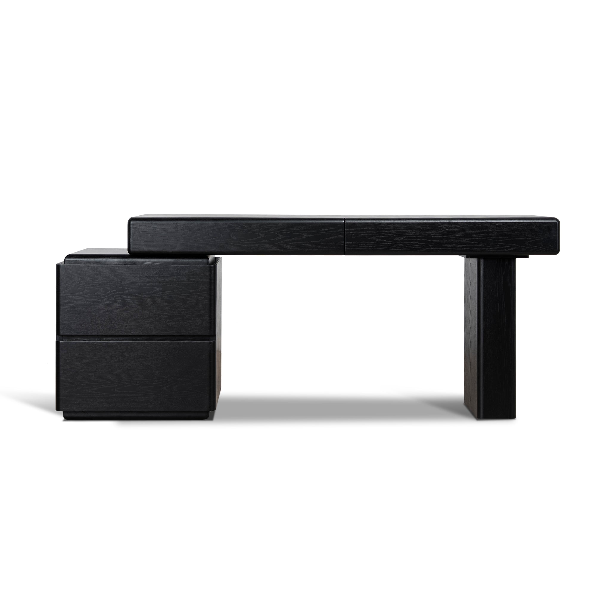 1.6m Office desk - Black Oak