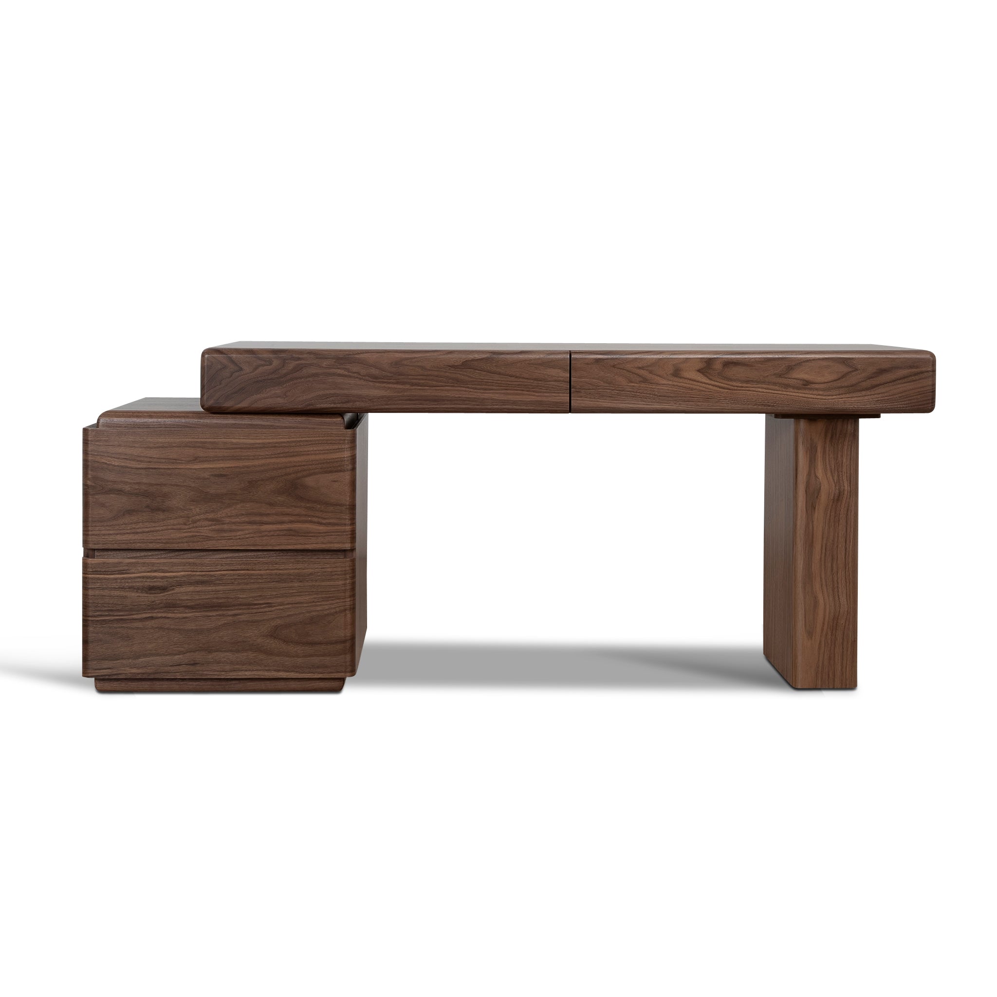 1.6m Office Desk - Walnut Veneer