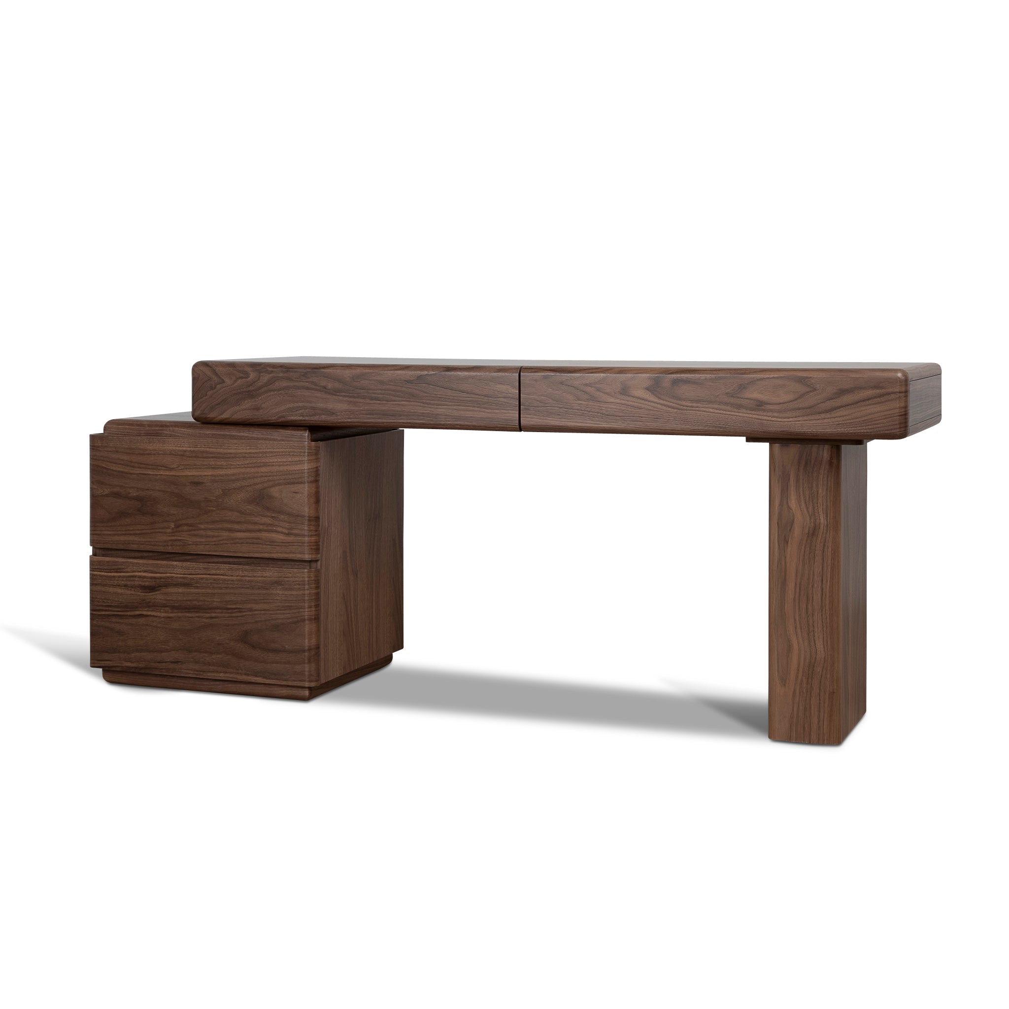 COT12391-CN 1.6m Office Desk - Walnut Veneer
