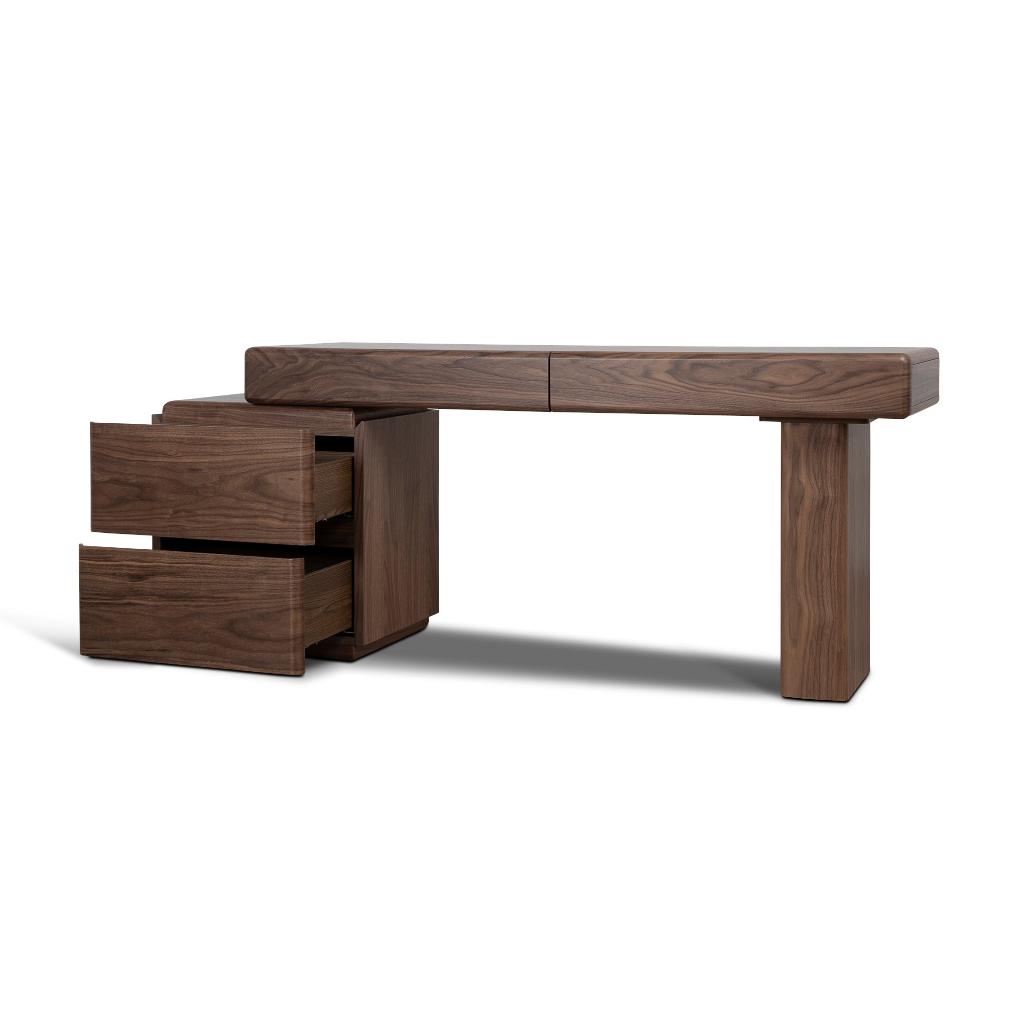 1.6m Office Desk - Walnut Veneer
