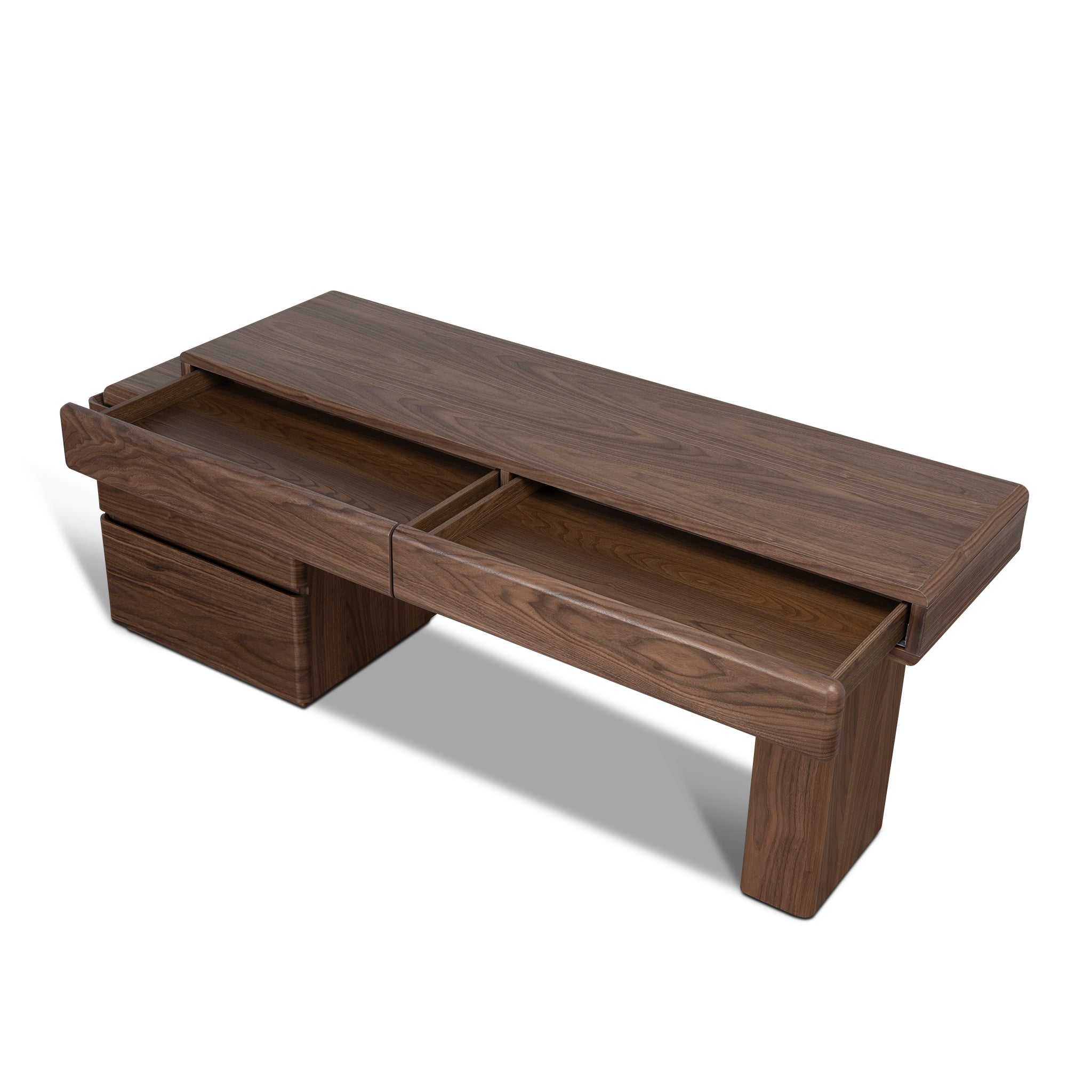 COT12391-CN 1.6m Office Desk - Walnut Veneer