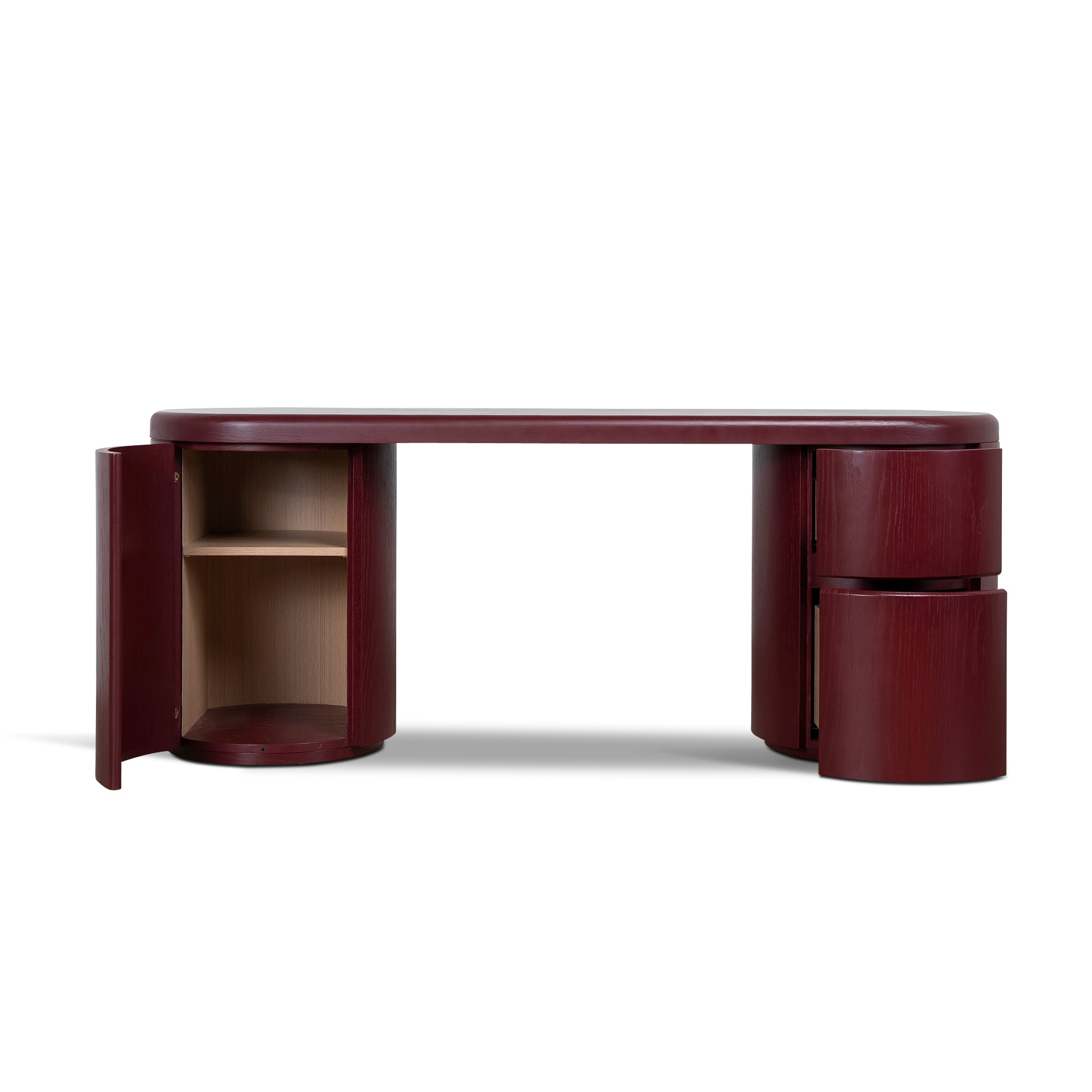 COT12393-CN 1.9m Office Desk - Burgundy Red
