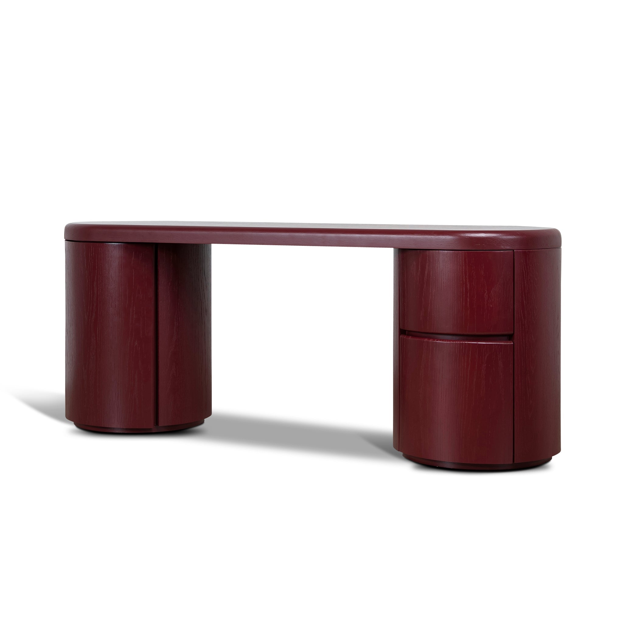 1.9m Office Desk - Burgundy Red