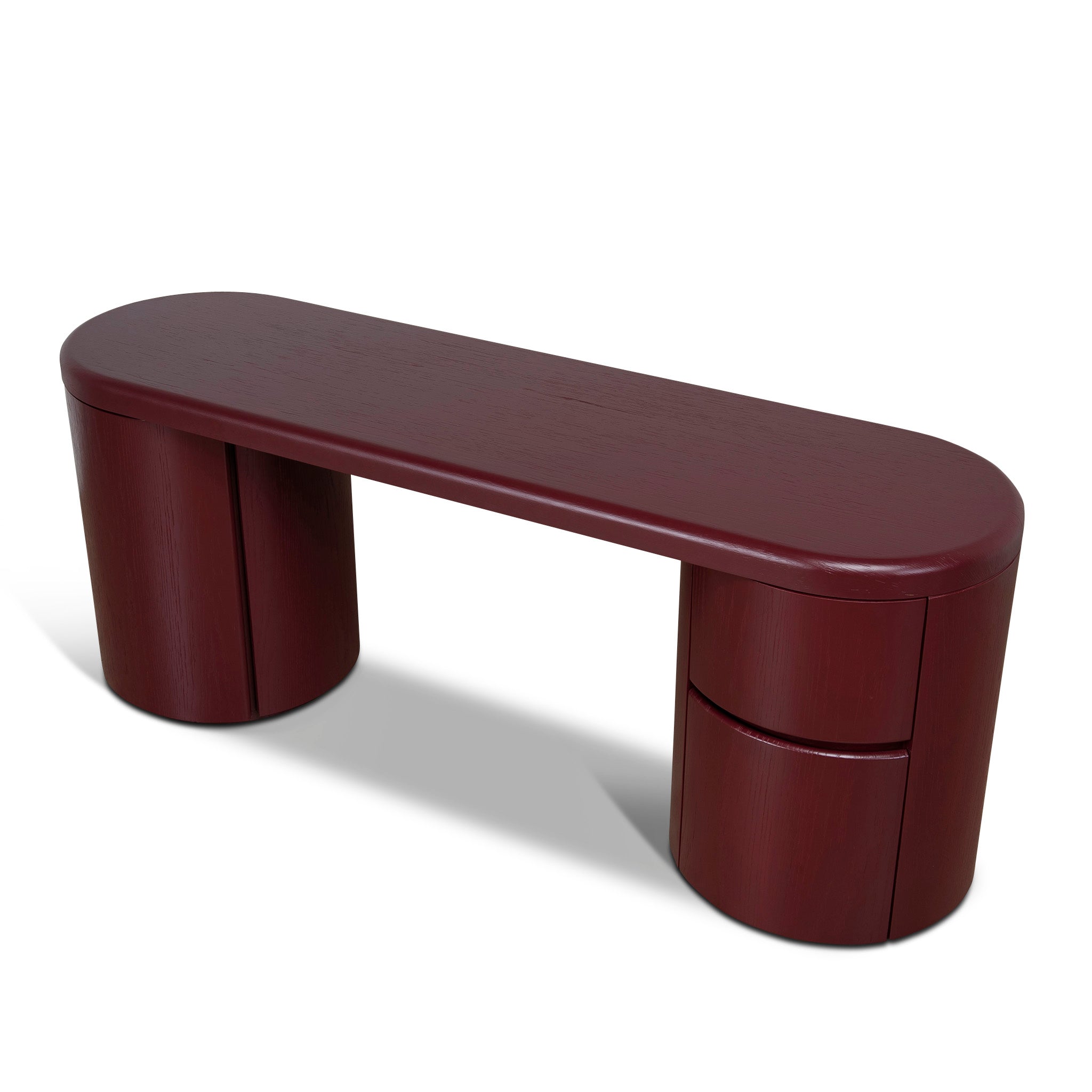 COT12393-CN 1.9m Office Desk - Burgundy Red