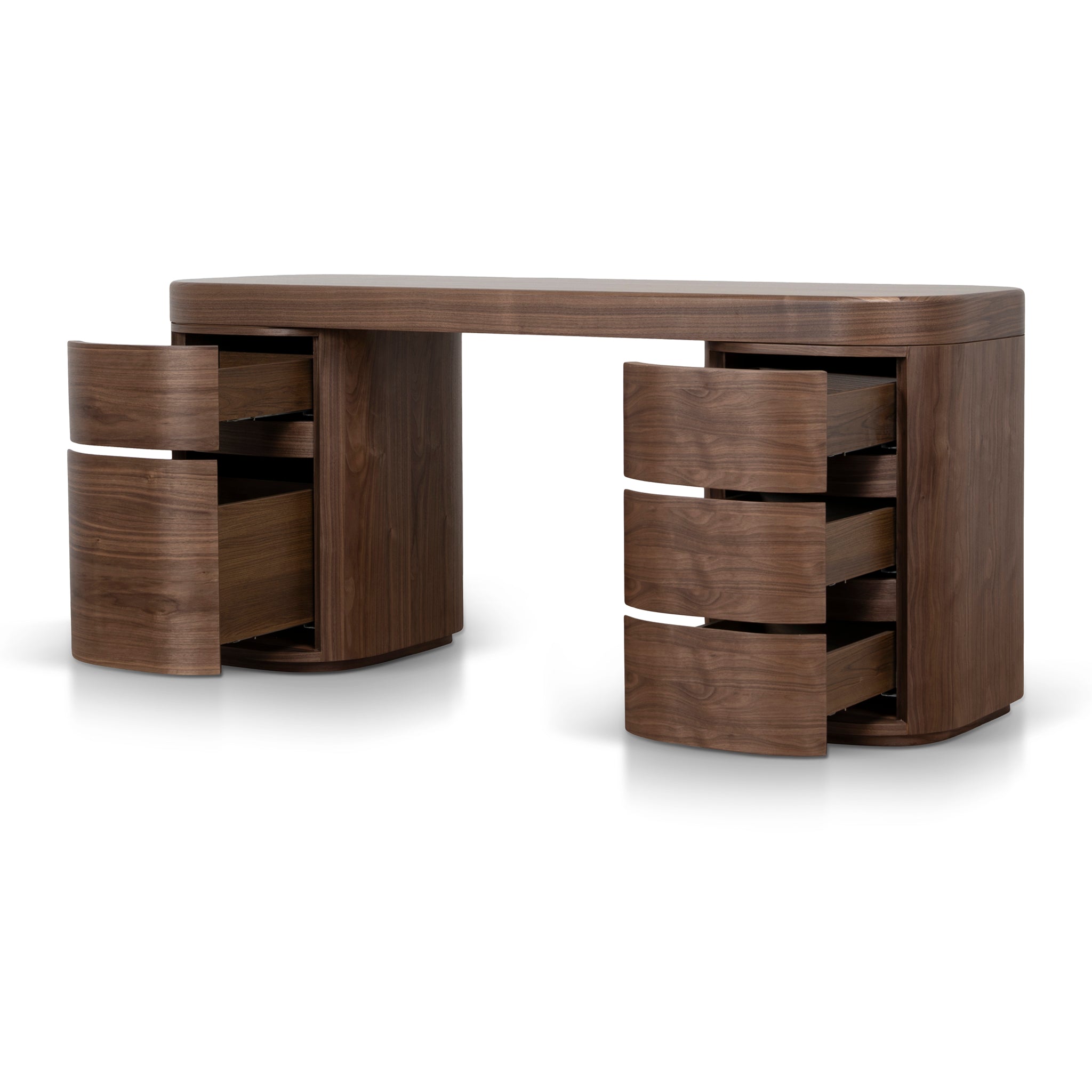 1.7m Office Desk - Walnut - Solvia