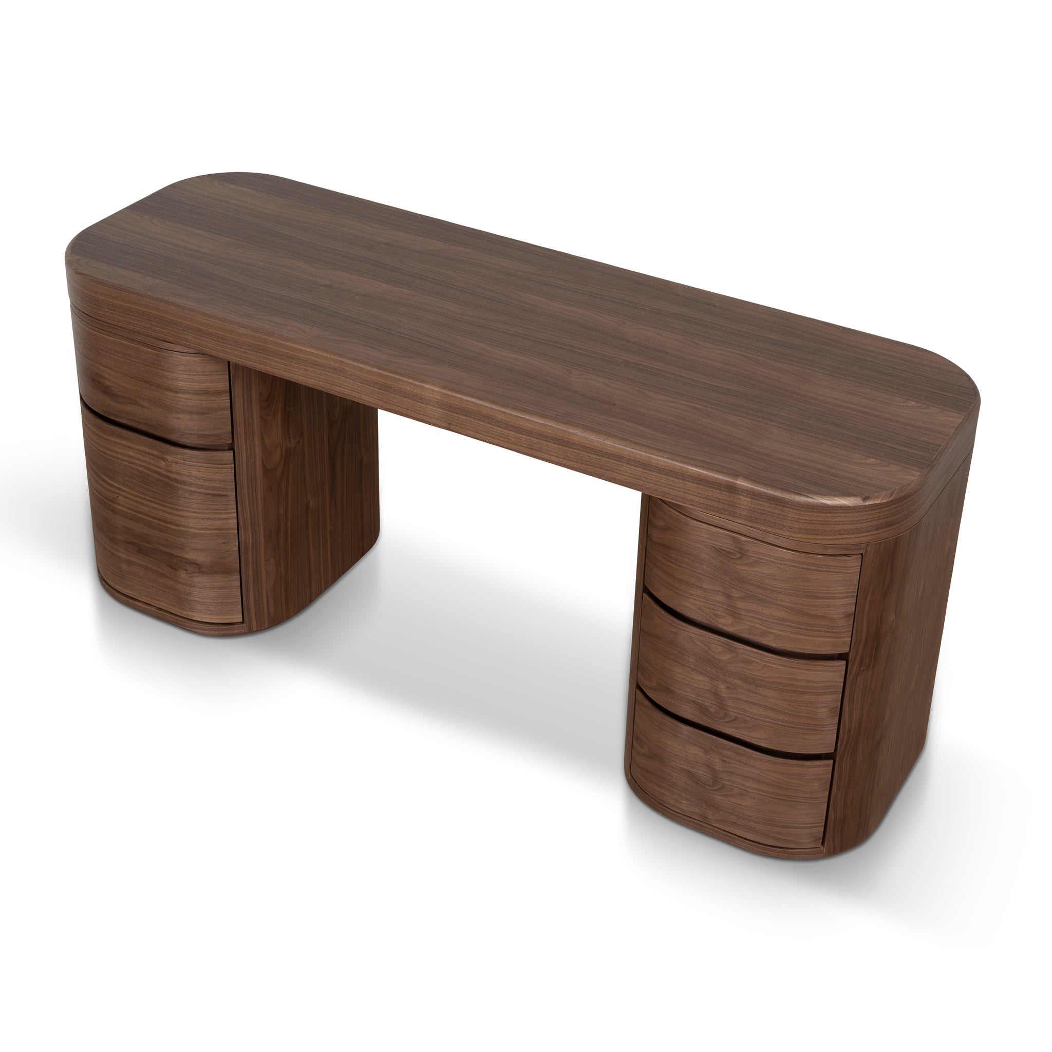 1.7m Office Desk - Walnut - Solvia