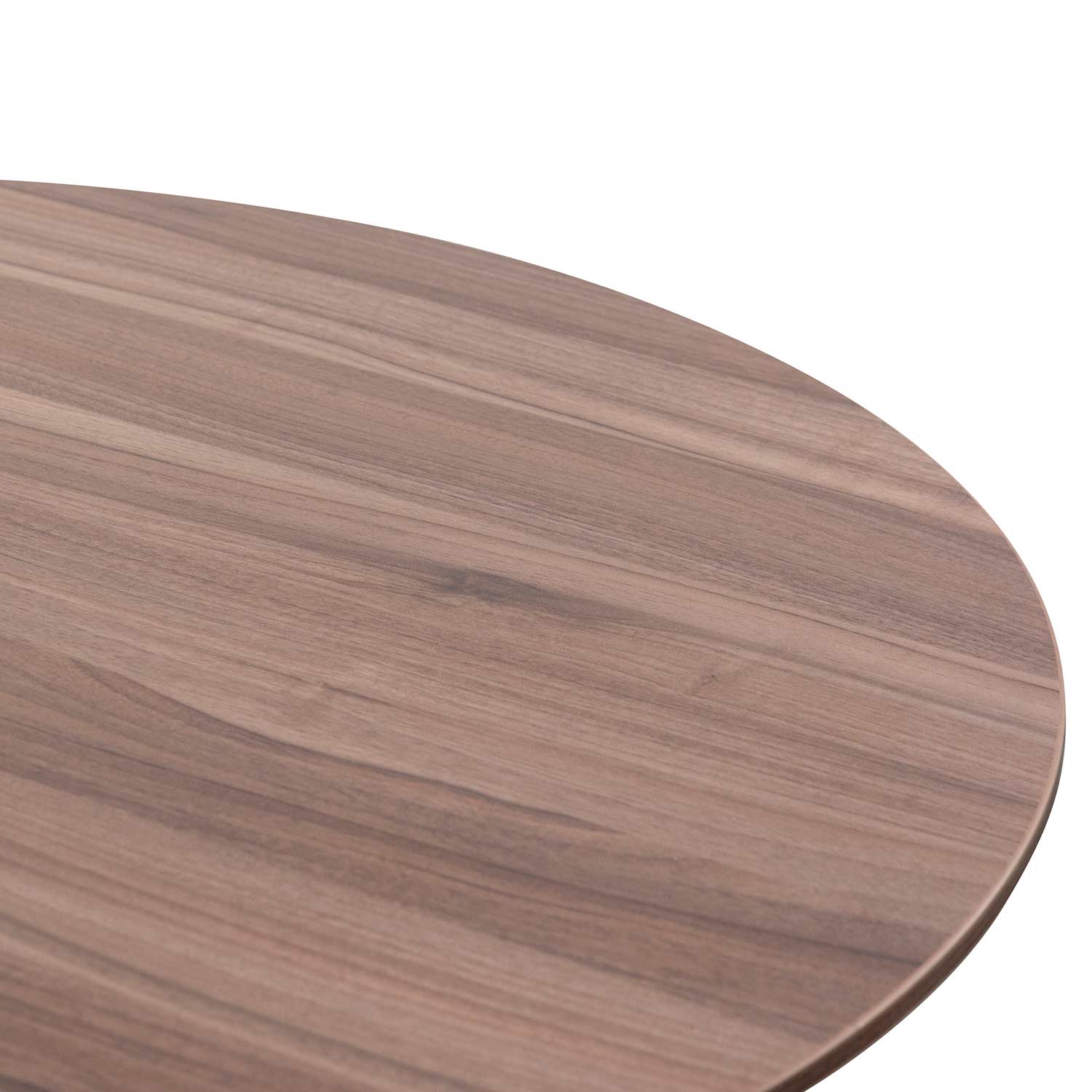 Round Office Meeting Table - Walnut with Black Base - image 6