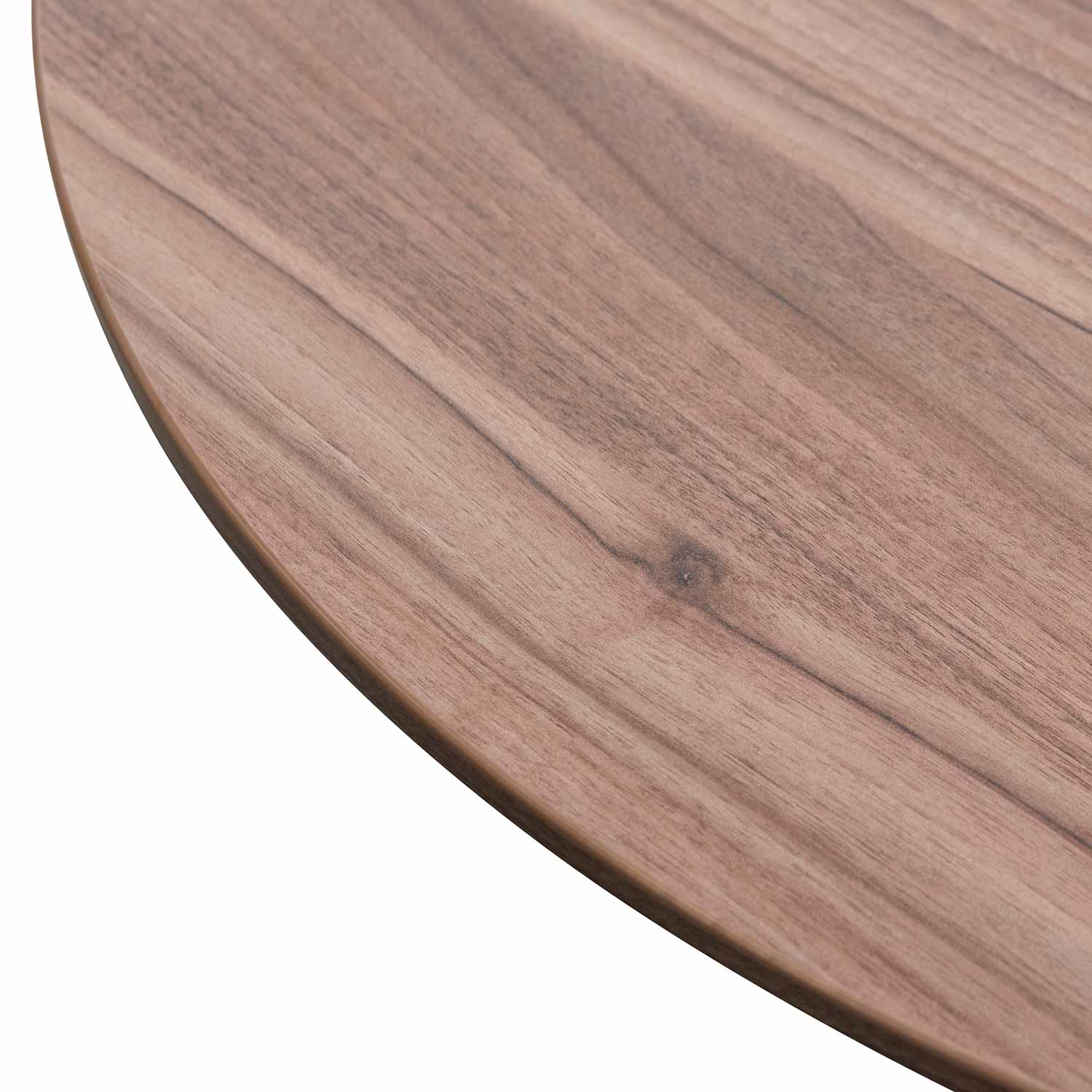 Round Office Meeting Table - Walnut with Black Base - image 4