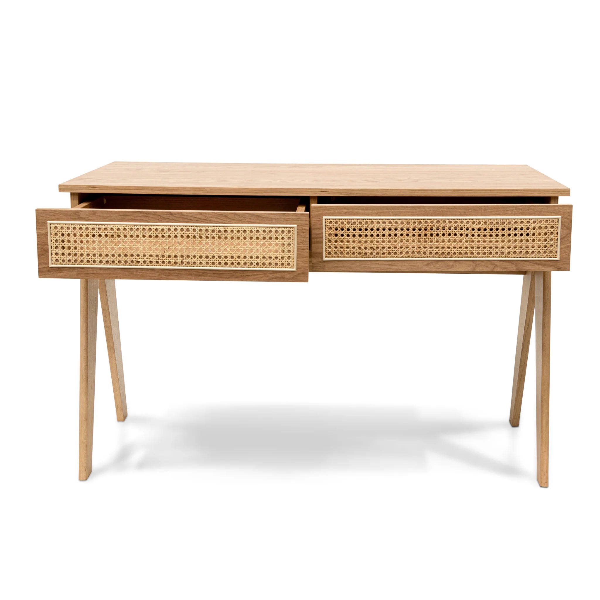 Showcasing Ninanova 1.2m Home Office Desk - Natural OT6938-KD Office Desk by Calibre Furniturs