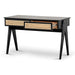 Showcasing Camavera 1.2m Home Office Desk - Full Black OT8058-KD Office Desk by Calibre Furniturs