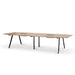3.6m Natural Boardroom Meeting Table - Full Black Legs