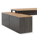 1.8m Left Return Office Desk - Black with Natural Top - image 10
