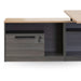 1.8m Left Return Office Desk - Black with Natural Top - image 4
