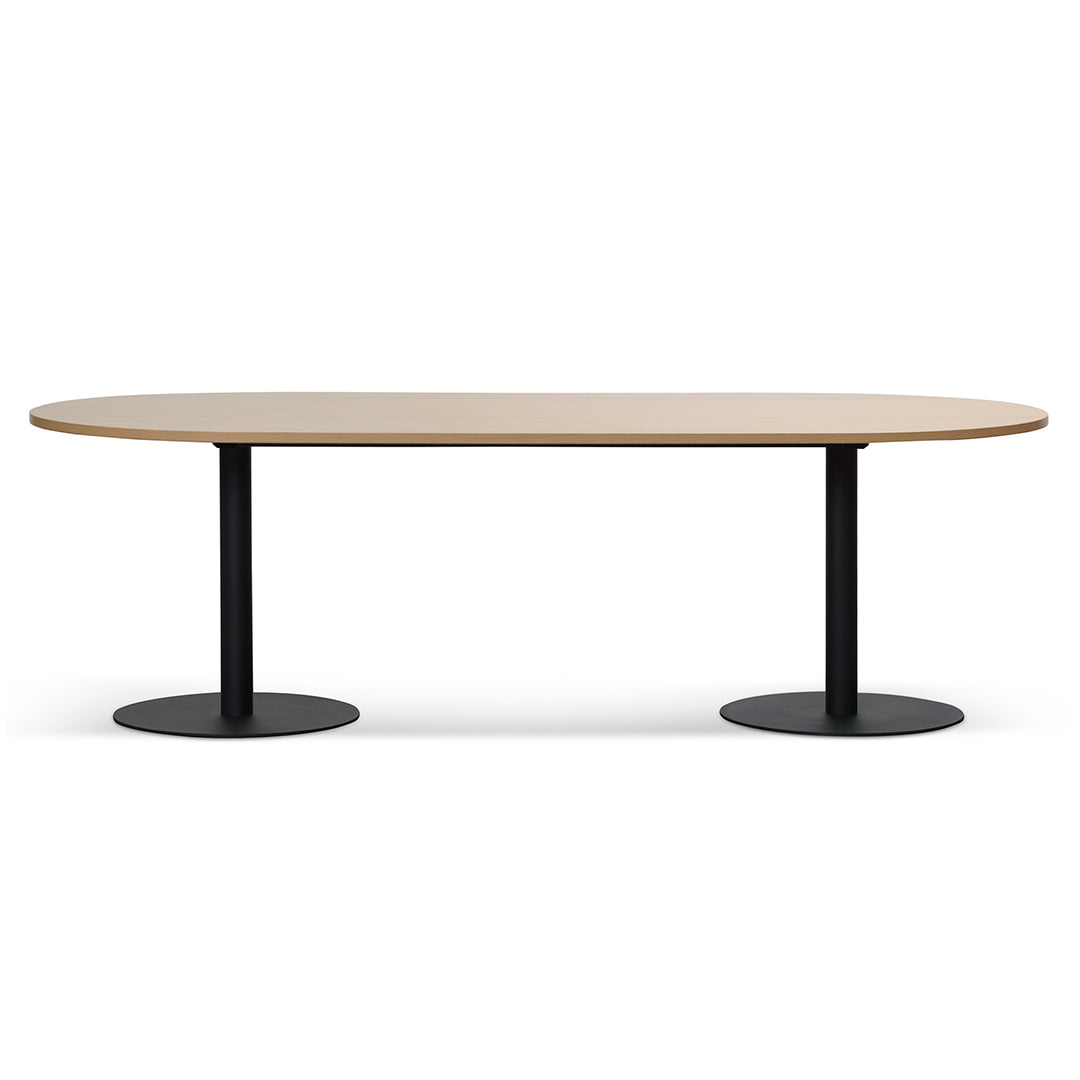 2.4m Oval Meeting Table - Natural - image 2