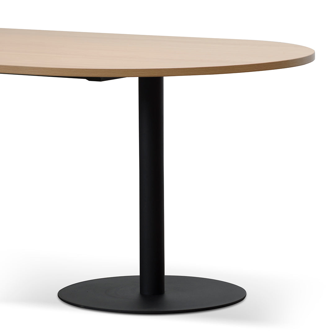 2.4m Oval Meeting Table - Natural - image 4