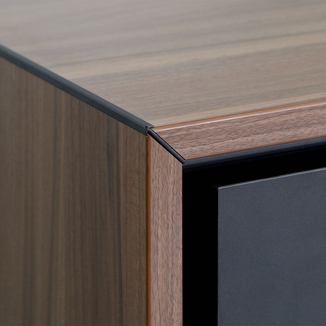 2.3m Left Return Office Desk - Walnut - image 4