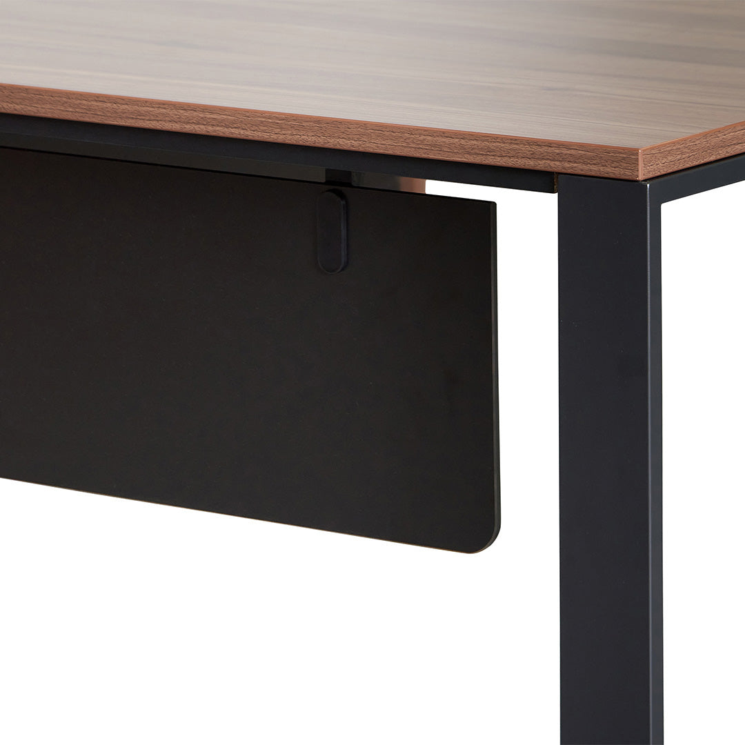 2.3m Right Return Office Desk - Walnut - image 4