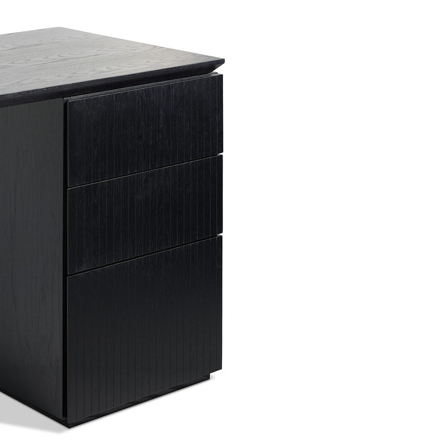 1.77m Right Drawer Office Desk - Black Oak