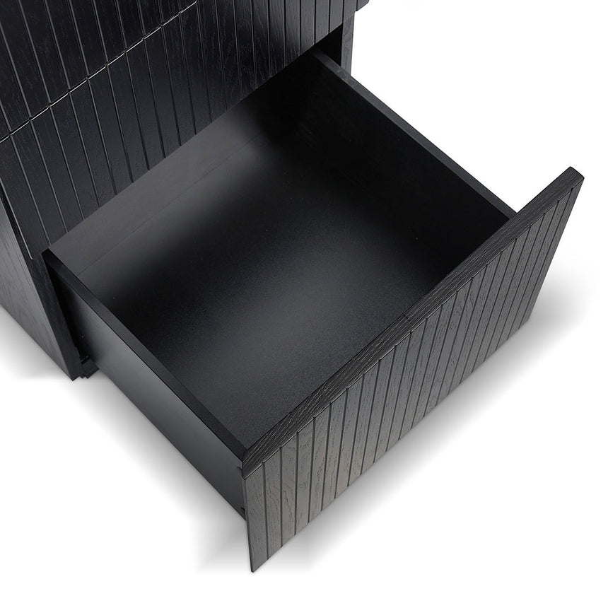 1.77m Right Drawer Office Desk - Black Oak