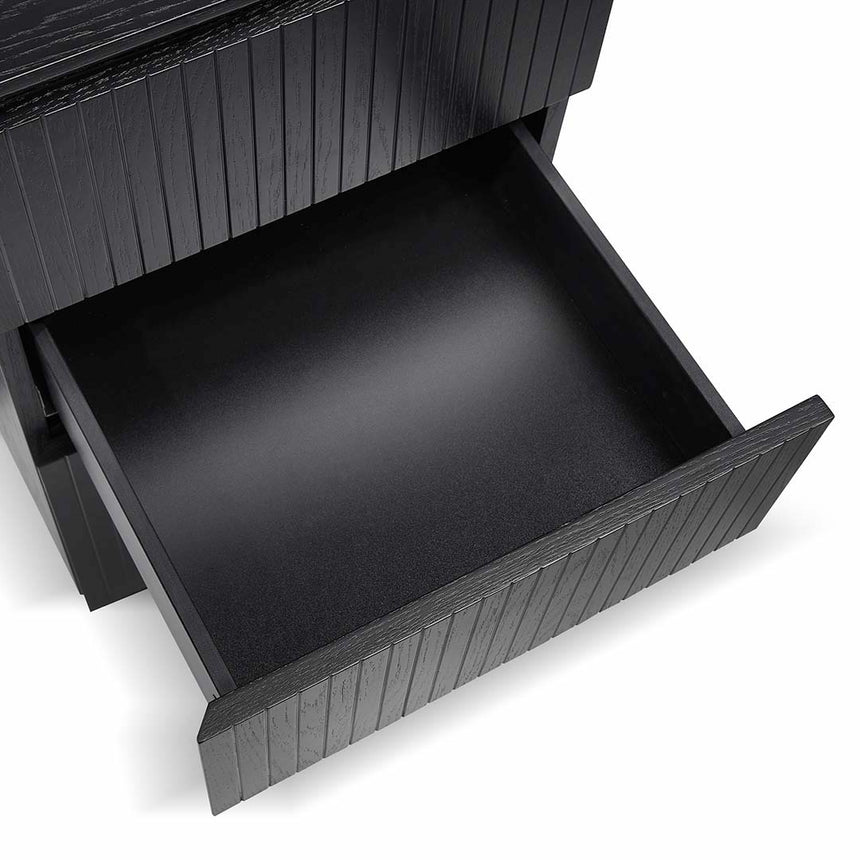 1.77m Right Drawer Office Desk - Black Oak