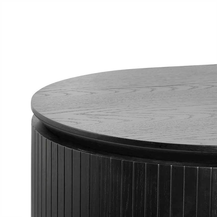 1.77m Right Drawer Office Desk - Black Oak